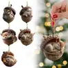 Adornos de Bellota de Animales del Bosque Fantástico Decoraciones de Animales de Piña Decoraciones Acrílicas para Colgar en Casa Decoraciones para Árbol de Navidad