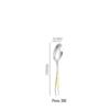 Conjunto de Talheres de Aço Inoxidável Amazon Transfronteiriço Star Diamond Espessurado Hotel Faca de Bife, Garfo, Colher Caixa de Presente de Quatro Peças com Cabo Dourado