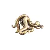Figurinha de Polvo de Latão Vintage Beleza Ornamento de Mesa Nicho Personalidade Animal de Estimação para Chá Colecionável Artesanato Presente Fábrica Atacado