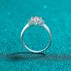 Nuevo anillo Deyi S925 de moissanita en plata esterlina para mujer, anillo clásico de seis garras con diseño de girasol, joyería elegante de alta gama.