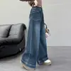 Jeans para Niñas 2026 Nuevos Pantalones de Pierna Ancha para Primavera y Otoño para Niños Mayores, Jeans Acampanados Casuales con Bolsillos Triangulares Delanteros, Modernos