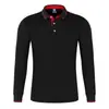 Camiseta tipo polo de manga larga ropa de trabajo logo impreso otoño solapa ropa de trabajo bordada camisa publicitaria al por mayor T
