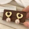 Hermosos pendientes de perlas retro franceses, pendientes de alta calidad para mujer, ahora diseño exquisito, pendientes de moda simples.