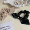 Acessórios de Cabelo Simples de Alto Padrão Laço de Cetim Elegante Anel de Cabelo Elegante Laço de Cabeça Feminino Corda de Cabelo 2025 Novo Tendões de Borracha