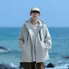 Jaqueta externa da marca de moda masculina Enbu, jaqueta de montanhismo, à prova de vento, bolsos grandes, estilo casal, jaqueta multicolorida, casaco masculino e feminino
