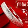 Qiaolanxuan Joyería de Moda Pulsera de Plata Ancha para Mujer Estilo Coreano Pulsera de Jade Vila Baifu para Mujer al por Mayor