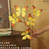 Leyouyi Flor Artificial Grande de Mariposa con 5 Pétalos Arreglo Floral Retro de Gran Altura Flor Artificial para el Hogar Estilo Francés Retro