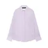 Comercio Exterior Transfronterizo 2026 Nuevo Estilo Europeo y Americano Verano Manga Larga Cuello Campana Bolsillo de Tul Camisa Holgada 0881002