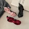 Pinza de Plátano con Lazo de Tres Capas Plegado Pinza Vertical para Cola de Caballo Alta Accesorio para el Cabello con un Toque de Lujo