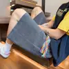 Pantalones Cortos de Jacquard con Patrón de Trigo y Cuerda Arcoíris, Talla Grande para Hombre, Marca de Verano de Moda, Pantalones Deportivos Casuales Finos y Sueltos de Cinco Puntos