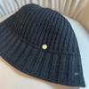 Sombrero de Cubo de Lana Tejida Estilo Coreano Casual Versátil para Otoño e Invierno para Mujer, Cálido y que Ilumina la Piel, Estilo Ins