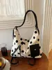 Bolso bandolera para mujer simple y versátil, bolso de hombro casual estilo coreano, bolso grande para mujer, nuevo bolso de lunares 2026 para ir al trabajo