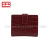 Nova Carteira Feminina Moda 2024 Padrão Pedra Curta Múltiplos Porta-Cartões Grande Capacidade Carteira com Fecho Clutch
