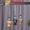Colgante de Cadena para Teléfono Gato Estrella de Ojos Grandes de Sándalo Verde, Yiming Xianyuan Creativo Lindo Juguete de Gato de Madera Maciza Accesorio para Bolsas