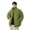 2025 Ropa Holgada de Otoño e Invierno con Capucha Estilo Hong Kong Chaqueta Cálida Tipo Pan Nuevo para Hombre Chaqueta para Pareja de Hombres Rayas Combinación de Colores