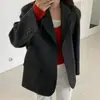 Lã SC 2026 outono estilo coreano para o dia a dia temperamento retrô versátil pequeno terno jaqueta de terno de lã feminina