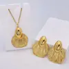 Set de Aretes y Collar Amazon Europeo y Americano Transfronterizo Exquisitos Aretes de Alta Gama Set de Joyería de Acero de Titanio Creativo de Alta Gama para Mujeres