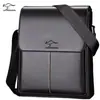 Textura de Cuero Genuino Bolso de Hombre Bolso de Hombro Bolso Cruzado con Solapa Maletín de Negocios Bolso Casual Hombres de Moda