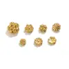 Cuentas Perforadas de Acero Inoxidable Separadores de Flor de Lavanda Colgante Dorado Collar Joyería DIY