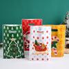 Bolsa de plástico OPP transfronteriza, bolsa para regalo de Navidad, bolsa para dulces de fiesta con estampado de Papá Noel de dibujos animados