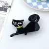 Presilha de Gato Desenho Animado Fofa para Mulheres, Presilha Tubarão Doce para Coque na Nuca, Acessório de Cabelo Versátil Tendência Estilo Ins para Mulheres