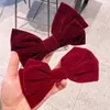 Pasador de Terciopelo con Lazo Grande para el Cabello Femenino Popular Coreano Accesorios para el Cabello en la Parte Trasera de la Cabeza Elegante Pasador de Pato Pasador Pasador Tocado