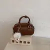 Bolsa de Bowling Tendência Estilo Coreano para Mulheres 2026 Nova Moda Bolsa Simples Almofada Bolsa de Ombro Transversal Tendência
