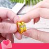Anillo de Oro Chapado en Oro de Laos Anillo de Pareja Chapado en Oro Anillo de Pareja para Boda para Hombre y Mujer en Forma de Corazón