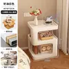 Alternativa de Mesita de Noche Estante de Almacenamiento de Hierro Forjado Dormitorio 2025 Hogar Creativo Móvil Grande Simple Mesa Auxiliar
