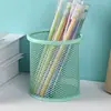 2026 Nuevo Estilo Estilo Ins Portalápices de Malla de Hierro Estudiante Oficina Escritorio Cuadrado Redondo Caja de Almacenamiento Multifuncional