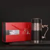 Taza termo de arena púrpura Yixing para la salud, al por mayor, para hombres de mediana edad, oficina, té, taza con asa Baifu, regalos de negocios
