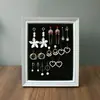 Placa Display para Brincos Tipo Porta-Retrato Atacado, Suporte de Brincos para Uso Doméstico, Display Decorativo de Loja de Joias Montado na Parede, Suporte de Exibição para Colares e Pulseiras para Bancas de Mercado