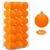 Ventas Directas de Fábrica Lanrun Juego de 36 Piezas de Bolas Navideñas de Color Sólido Afelpadas de 4 cm en Caja de PVC, Múltiples Colores Disponibles, Adornos para Árbol de Navidad