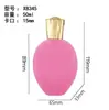 Botella de Vidrio para Perfume Personalizada Flocada de 50 ml Botella de Vidrio Transparente con Tapa de Presión Botella Vacía Flocada Botella de Recarga para Perfume