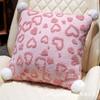 Almohada de Sofá Escandinavo Ins Terciopelo de Doble Cara Corazón Lazo Cojín Cojín para Ventana de Bahía Almohada Lumbar de Cabecera Regalo para Niña