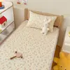 Sábana de Cama Infantil de Algodón Puro Clase A, Colchoneta Gruesa Acolchada para Dormir, Esterilla Protectora, Cubierta de Cama, Colchón Delgado de Algodón Puro para Guardería y Bebé