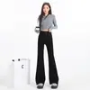 Jeans Bootcut Laranja Infantil # Hot Girl da High Street Americana Elástico para Mulheres, Slim Fit, Calça Ferradura Fashionável e Versátil