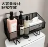 Estante minimalista para inodoro, estante encima del inodoro, instalación sin taladro, estante de almacenamiento para baño con patas, no obstruye la descarga