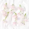 Flor de Narciso Artificial de 3 Pétalas para Acessórios de Cabelo Artesanais DIY Hanfu, Decoração de Bolos e Sobremesas, Materiais de Arte Floral