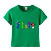 Camiseta infantil Rainbow Friends de algodón de manga corta para niño, verano 2023, camiseta de media manga para niña.