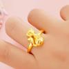 Anillo de moda de oro de imitación de zorro oro arena de Vietnam simple latón chapado oro real zorro hada anillo femenino entrar en la tienda regalo al por mayor