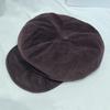Japonês Vintage Veludo Cotelê Cor Sólida Octogonal Cap Crianças Outono e Inverno Simples Casual Pintor Jornaleiro Cap Boina de Nuvem