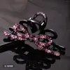 Pinza para el pelo de flor con pedrería pequeña estilo coreano, nueva, para mujer, pinza de tiburón grande elegante y simple para la parte trasera de la cabeza, versátil