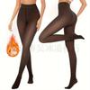 Meias Europeias e Americanas Transfronteiriças, Calças Transparentes de Seda Prateada, Leggings Transparentes Pretas com Forro de Lã e Espessadas, Calças Transparentes Falsas de Inverno Quentes para Mulheres