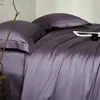 2026 Novo Conjunto Simples e Luxuoso de Quatro Peças 120S Algodão Integral Algodão de Fibra Longa Cor Sólida de Algodão Puro: Lençol de Cama, Capa de Edredom, Fronha e Colcha