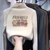 Camiseta térmica para niña con forro de forro polar, estilo otoño e invierno, cuello semi-alto, capa interior gruesa y cálida, camiseta de manga larga para niños con acabado cepillado