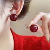 Brincos Ankora Série Vermelha Gota de Óleo Amor Outono e Inverno Moda Estilo Casual Leve Luxo Brincos de Alta Qualidade para Mulheres
