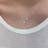 ¡Cuidado! Plata de Ley S925 Colgante de Llave Pequeña Cadena para Clavícula Mini Estilo Japonés para Mujer Lujo Accesible Exquisito Elegante Collar para Mujer