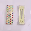 5,3cm Cor de Gelatina Bolinhas Transparente Conjunto Presilha Bico de Pato Acessórios de Cabelo DIY Grampo Presilha de Quebra Infantil Pequena Presilha