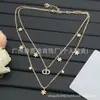 Nueva colección de collares marca D/marca Dior, disponible exclusivamente para comercio electrónico transfronterizo, productos nuevos con etiquetas originales, collar de nariz de cerdo CD al por mayor